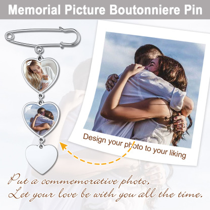 Wedding Photo Charms Memorial Pins