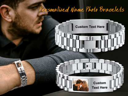 Personalized Photo Wristband ID Bracelets scene