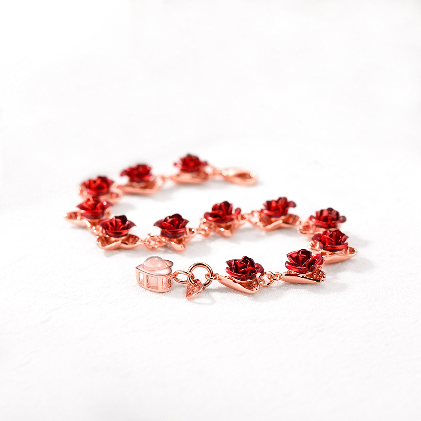 Personalized Photo Projection Rose Link Bracelets For Women occasion