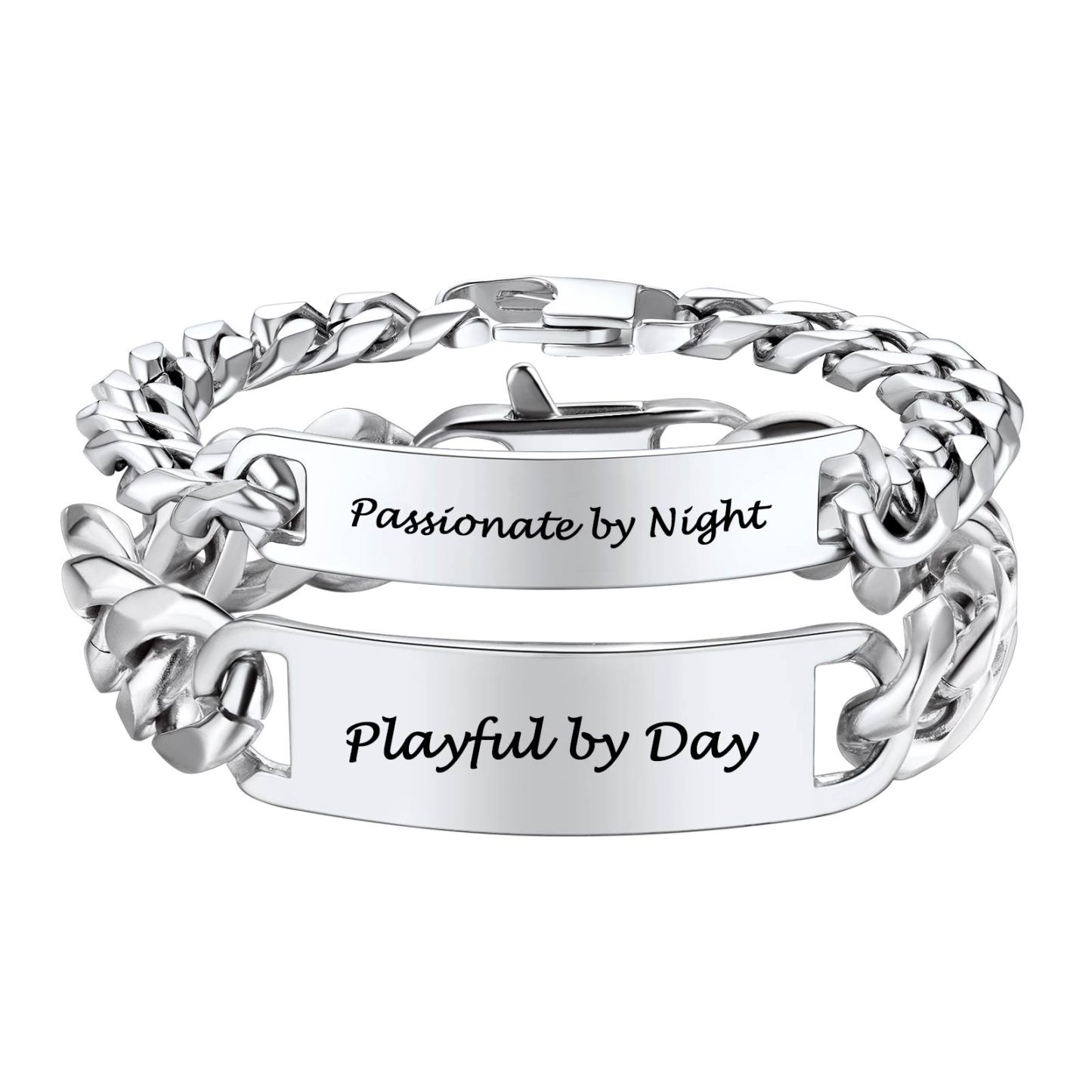 Name Engraved for Men Custom Cuban Link Chain ID Bracelet