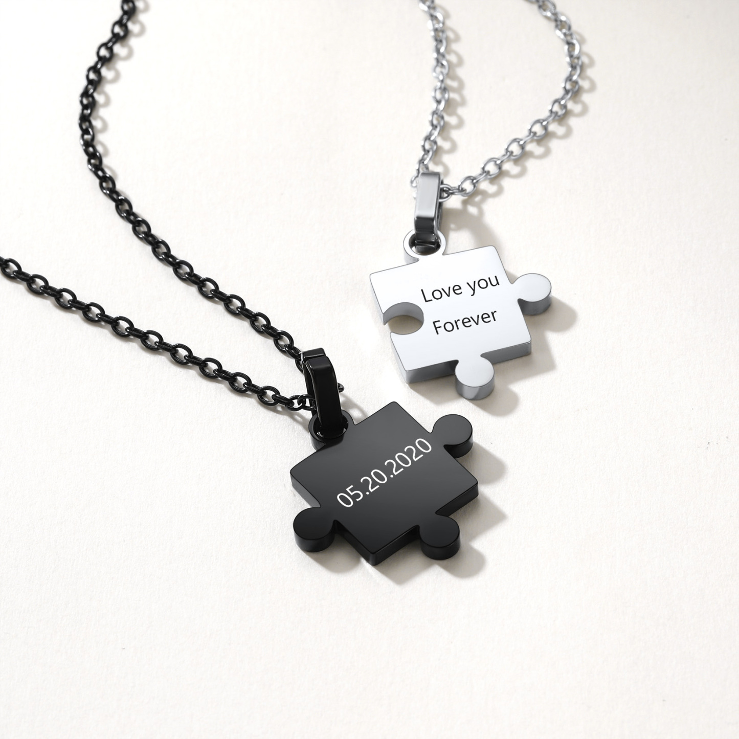 Custom Engraved Puzzle Pendant Necklace  occcasion