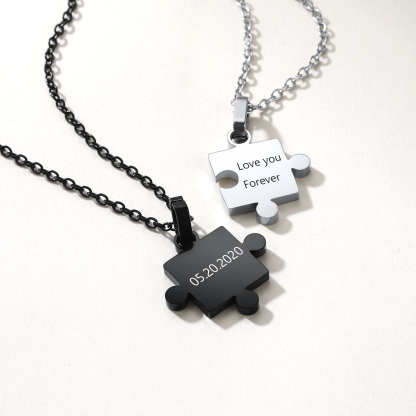Custom Engraved Puzzle Pendant Necklace  occcasion