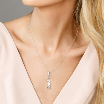 Copper Projection Cat Pendant Necklace Jewelry Gift for Women detail