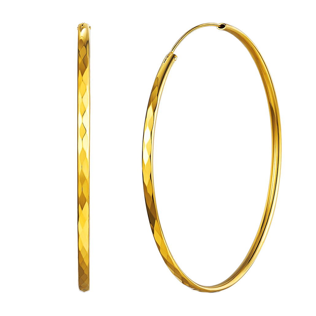 Hypoallergenic Sterling Silver Round Hoop Earrings For Women gold 70