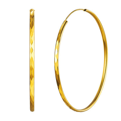 Hypoallergenic Sterling Silver Round Hoop Earrings For Women gold 70