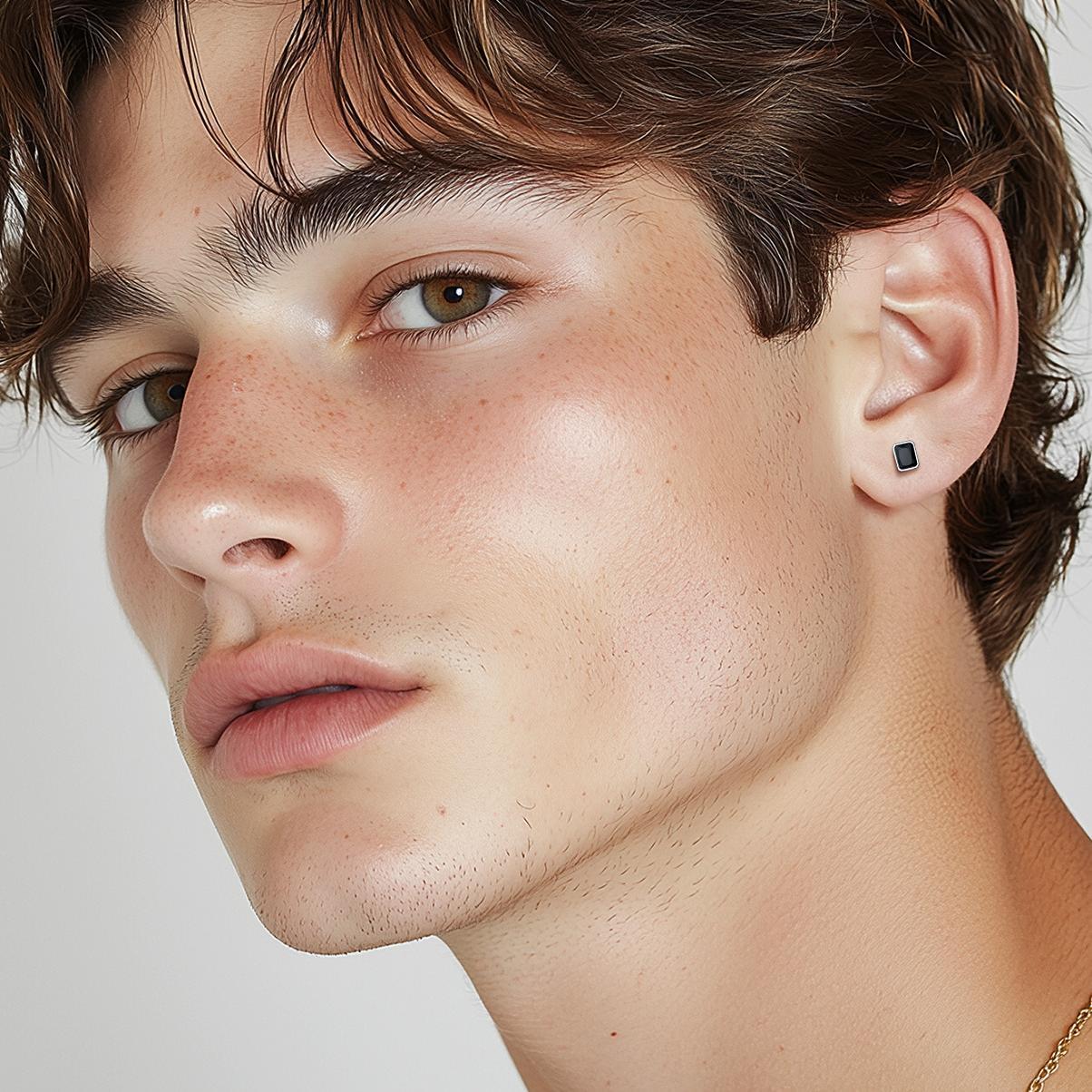 Flash Sale S925 Silver Emerald Cut CZ Stud Earrings 