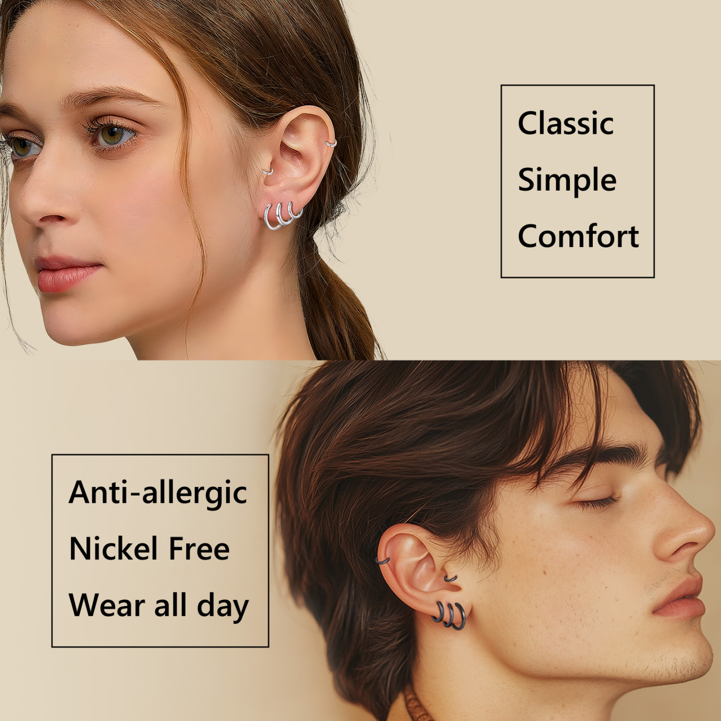 Sterling Silver Hoop Earrings Huggie Earrings