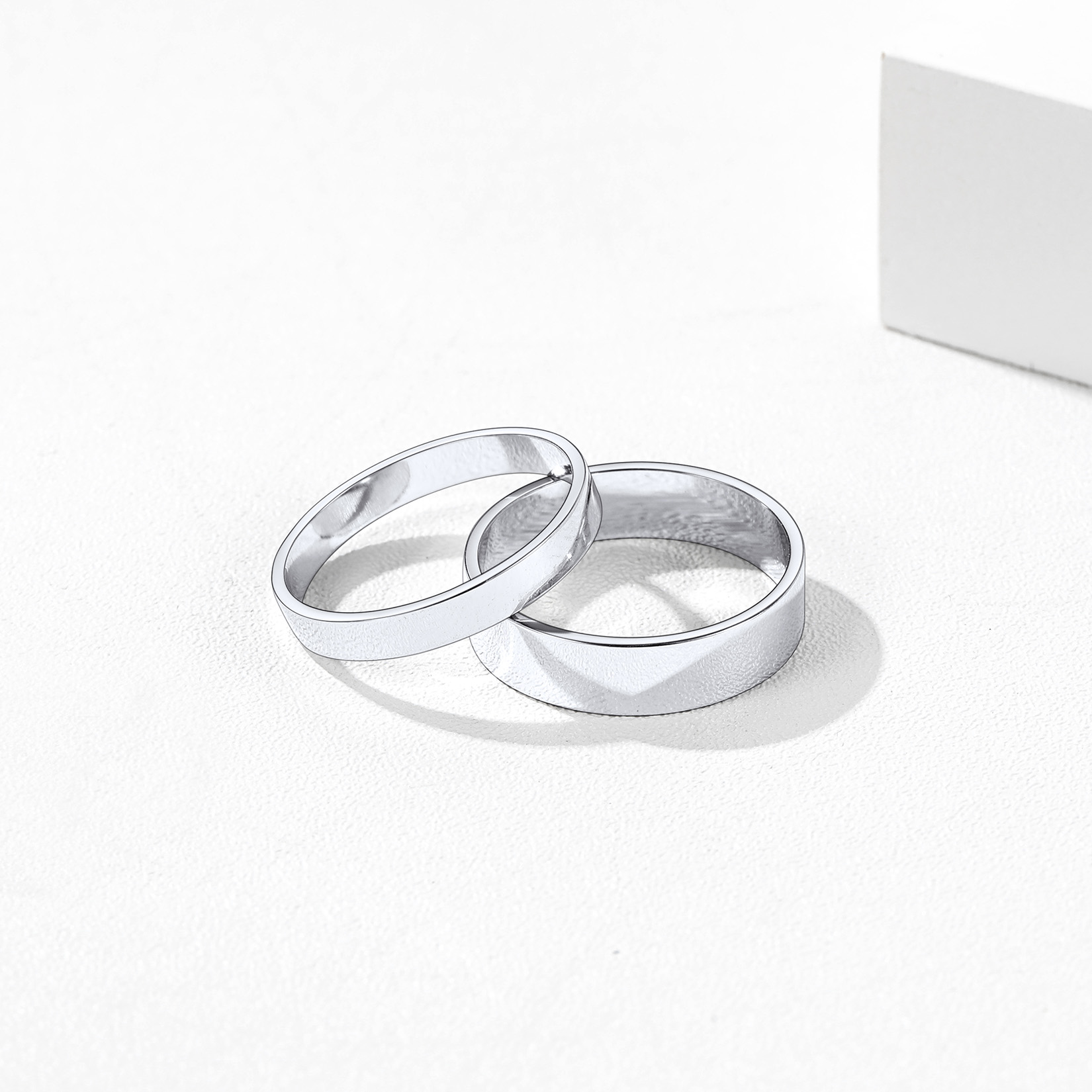 Sterling Silver Polished Band Wedding Engagement Ring 