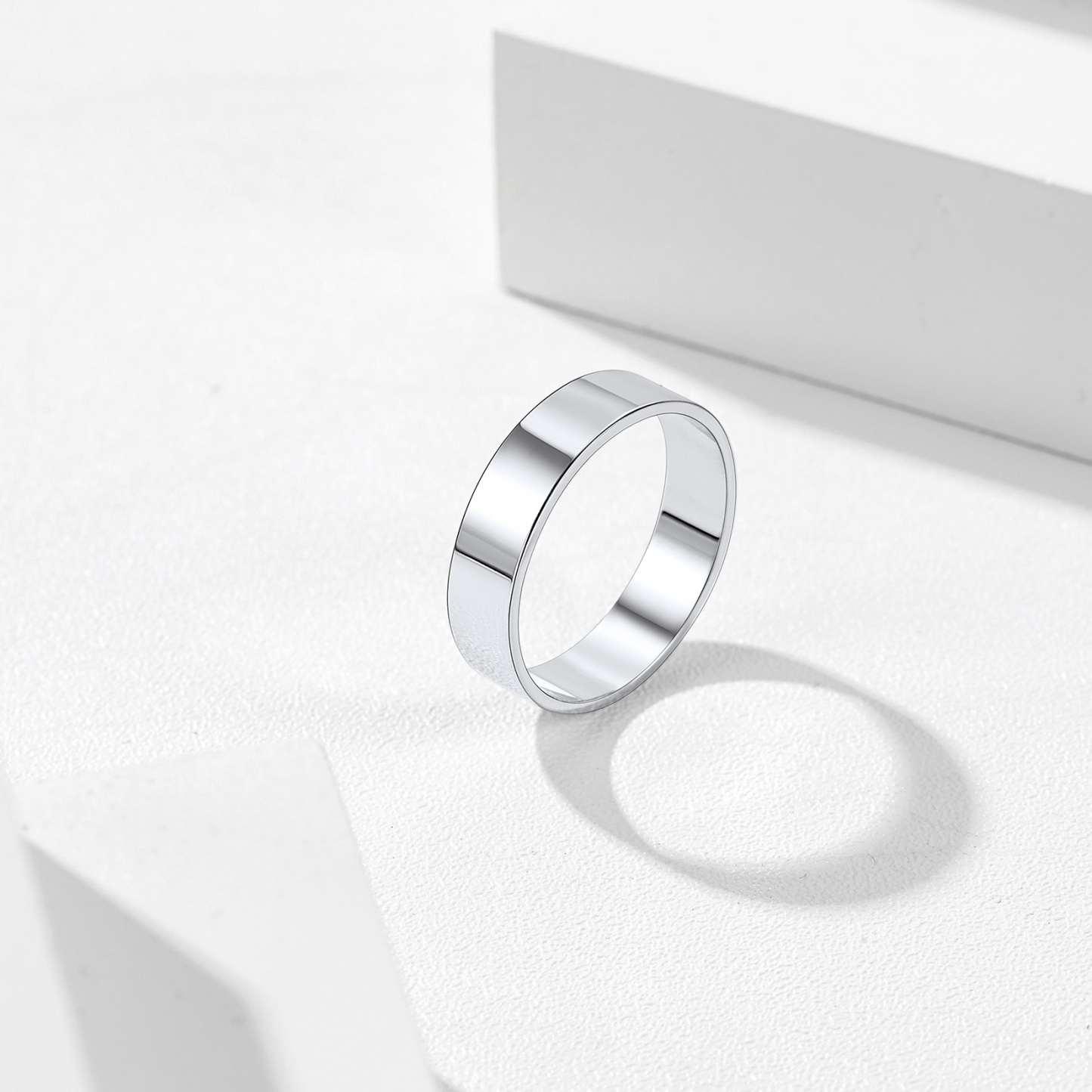 Sterling Silver Engraved Polished Band Wedding Engagement Ring 5MM