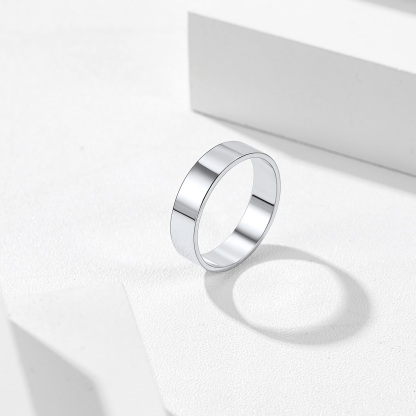 Sterling Silver Engraved Polished Band Wedding Engagement Ring 5MM