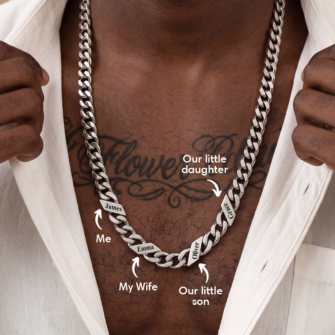 Custom Names Cuban Chain Necklace 7/9/12MM for men