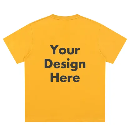 Custom Text yellow back T-Shirt