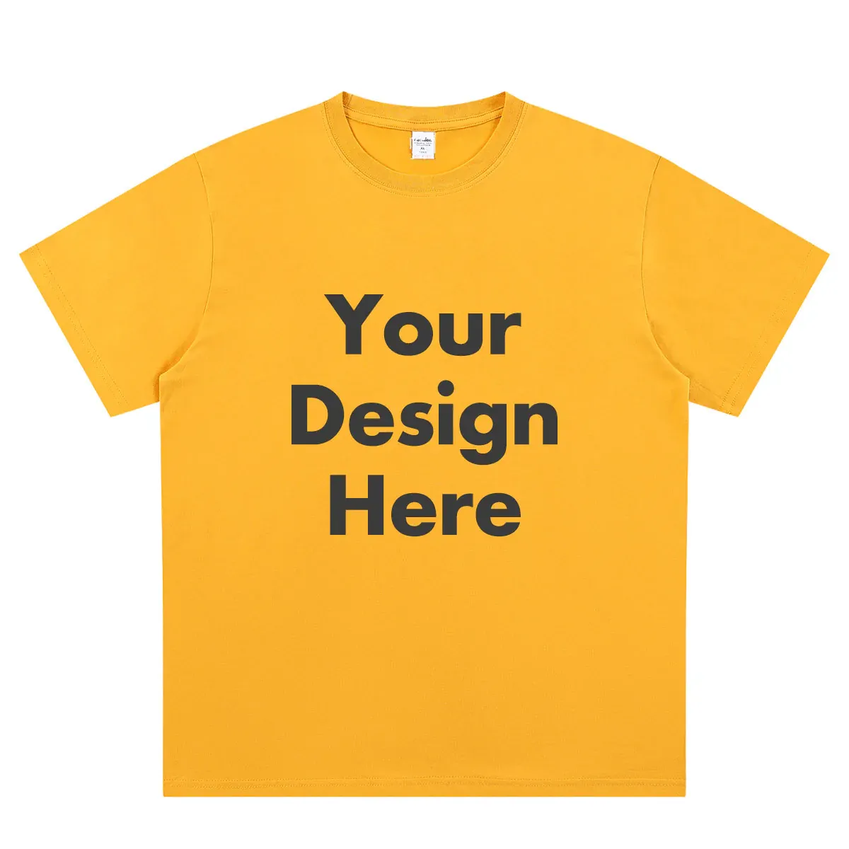 Custom Text yellow front T-Shirt