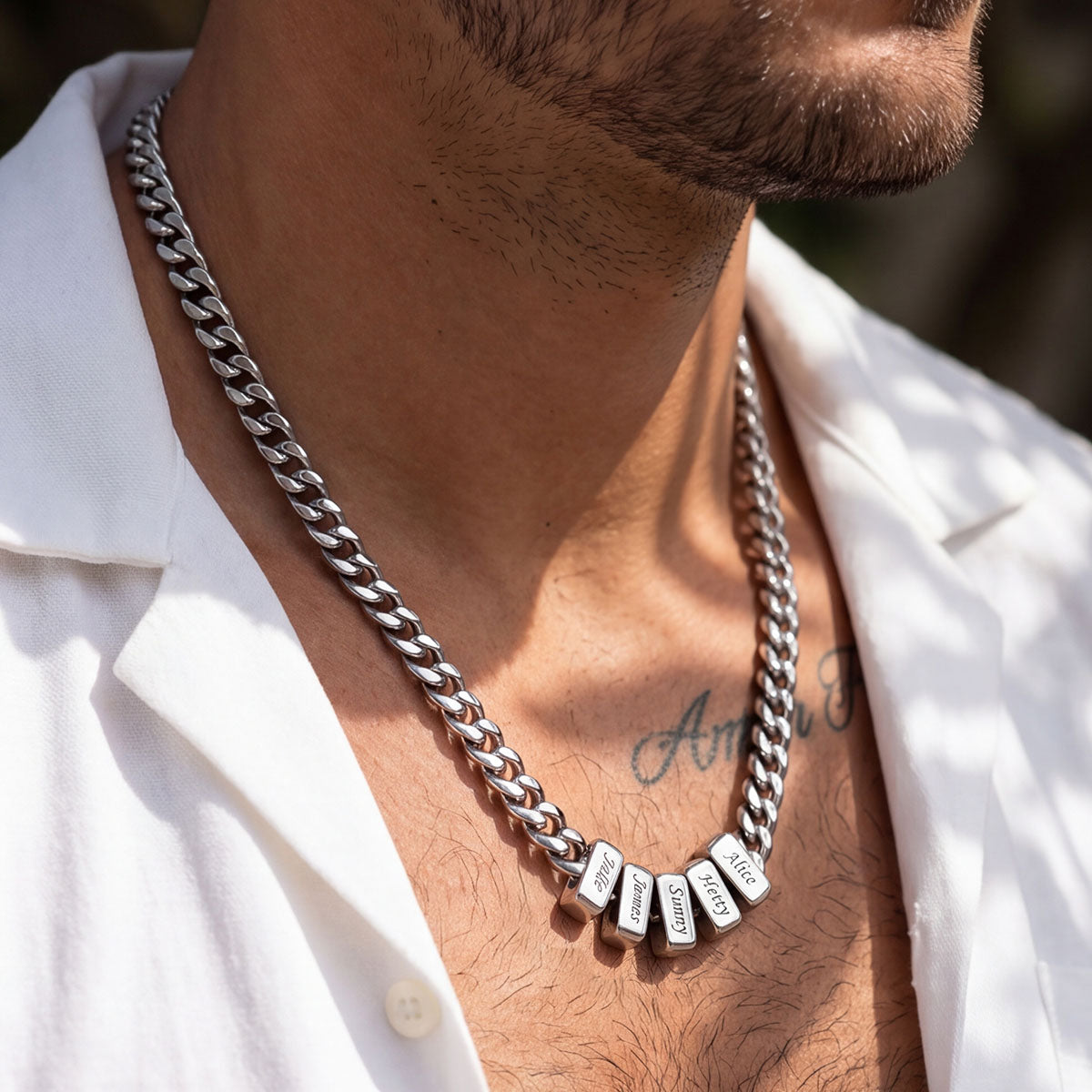 Personalized Name Cuban Link Necklace for husband