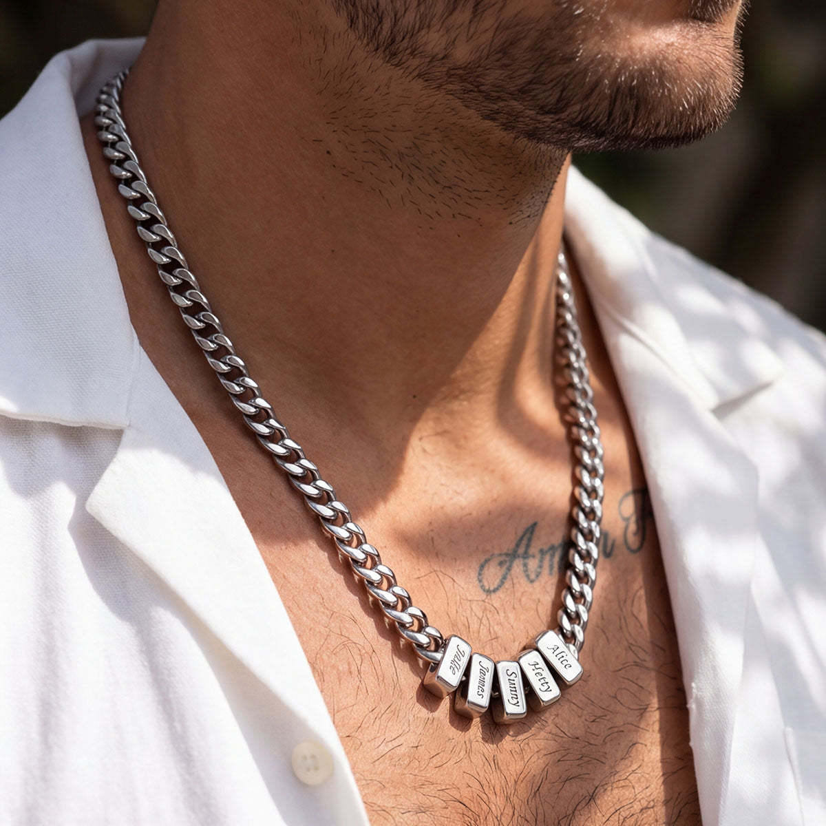 Personalized Name Cuban Link Necklace for husband