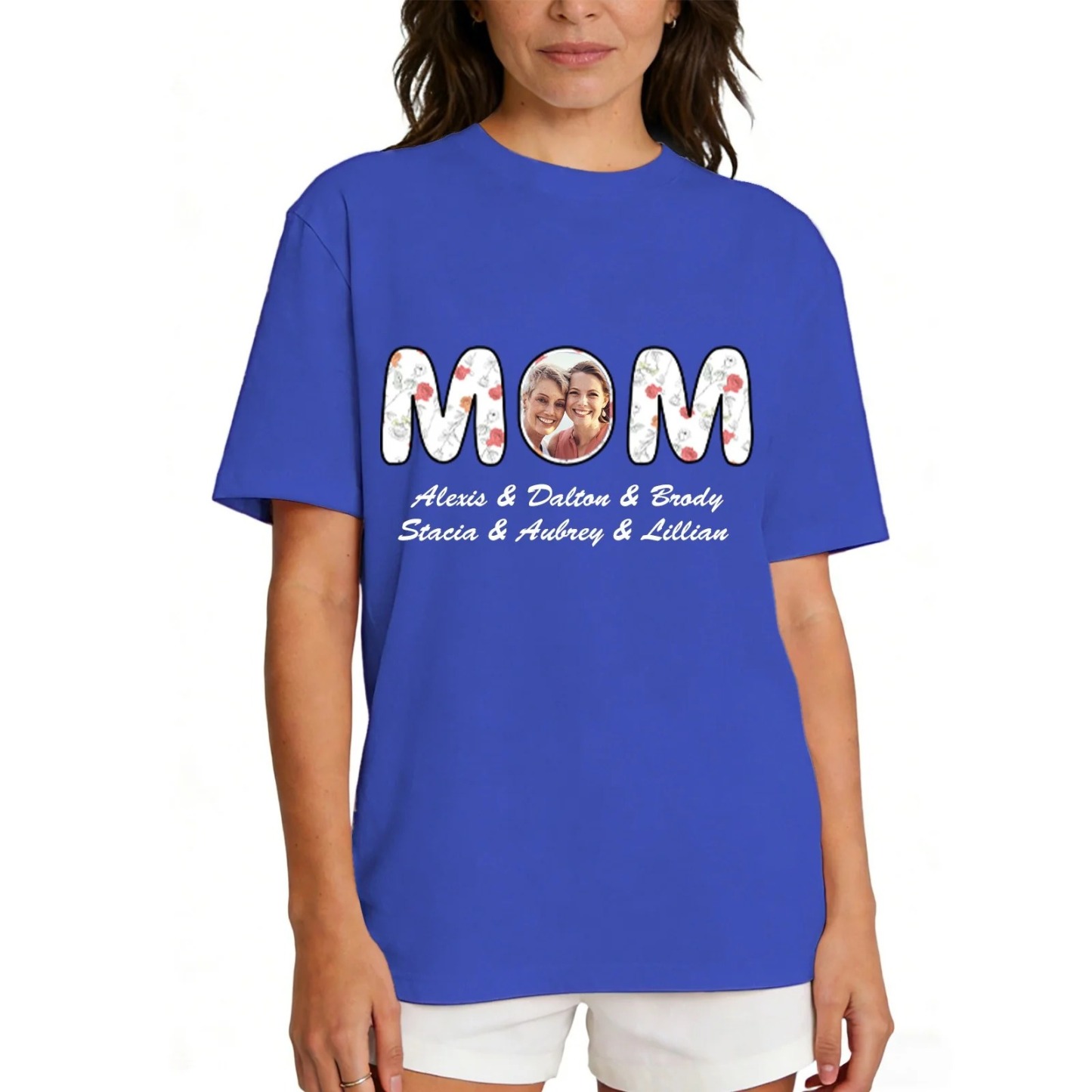 Personalized Mom T-Shirt with Kids' Names for Mother's day