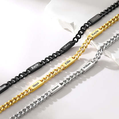 Custom Name Cuban Link Jewelry Set