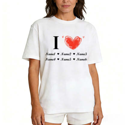 Personalized Kids Name T-Shirt for Mom White