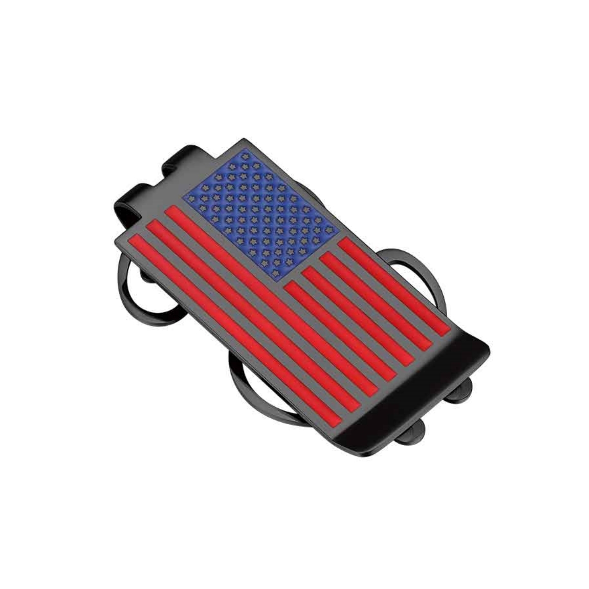 4th of July American Flag Dollar Money Clip black