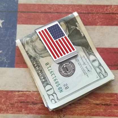 4th of July American Flag Money Clip 