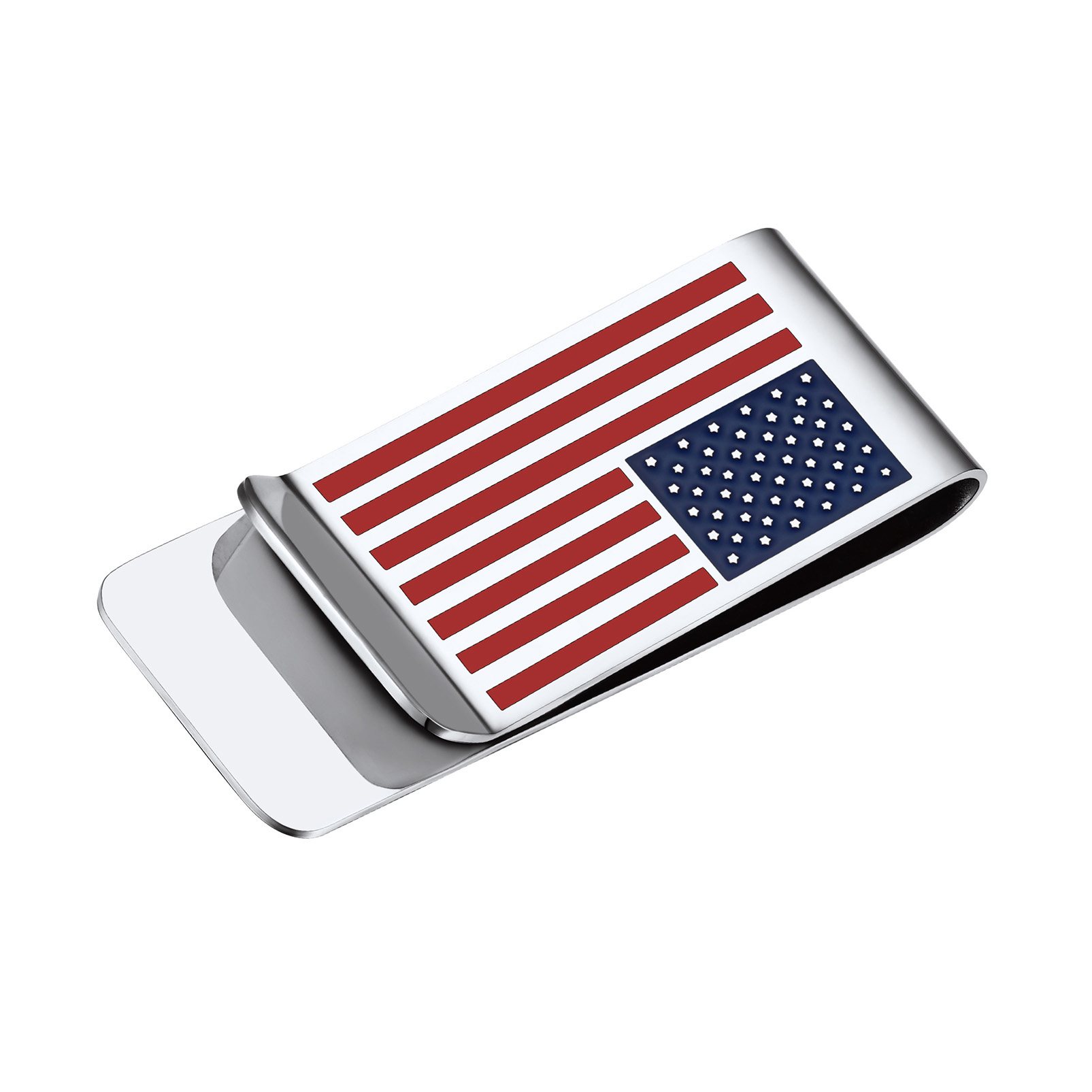4th of July American Flag Money Clip Slim Wallet Credit Card Holder for Men