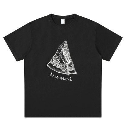 Personalized Pizza Family Name T-Shirt - Custom Kids & Family Gift