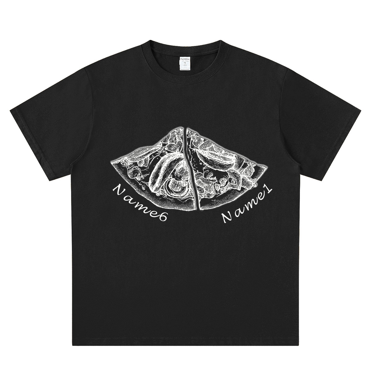 Personalized Pizza Family Name T-Shirt - Custom Kids & Family Gift