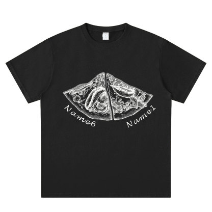 Personalized Pizza Family Name T-Shirt - Custom Kids & Family Gift