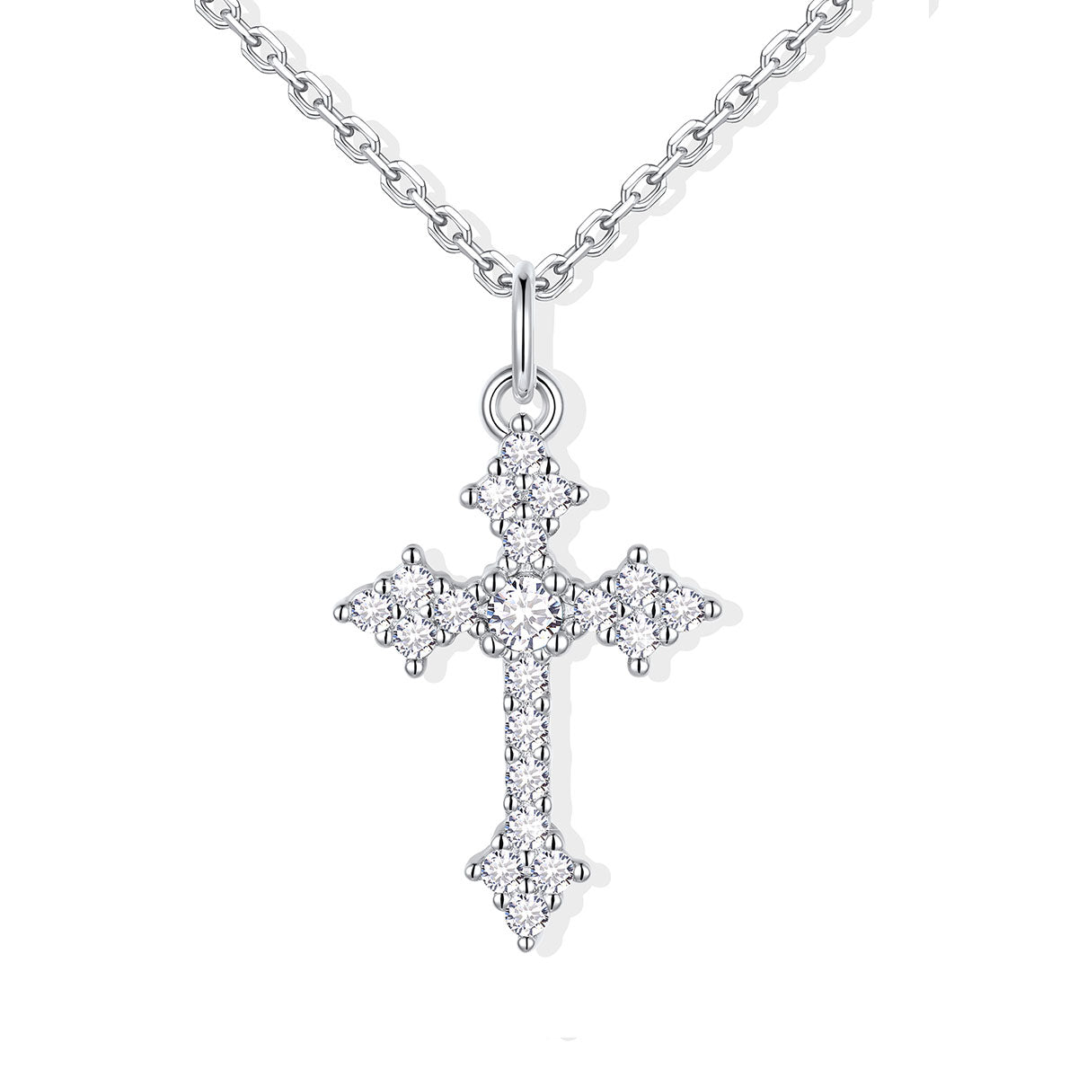 Cubic Zirconia Cross Necklace for Women