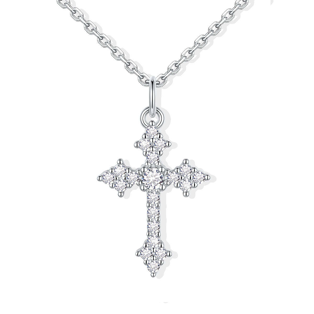 Cubic Zirconia Cross Necklace for Women
