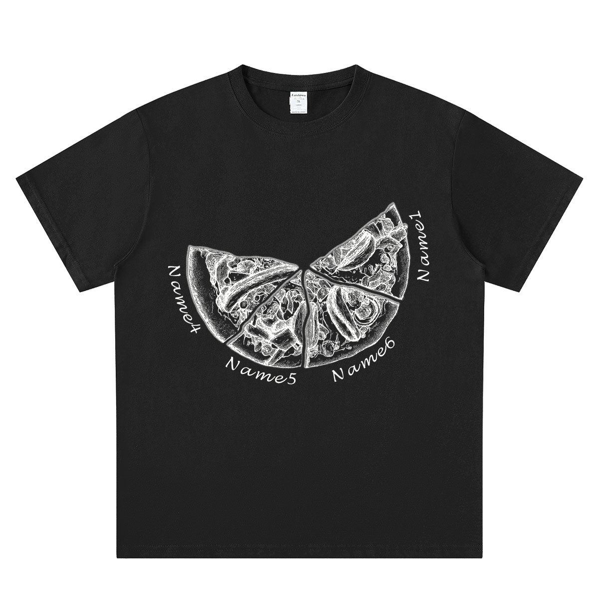 Personalized Pizza Family Name T-Shirt - Custom Kids & Family Gift