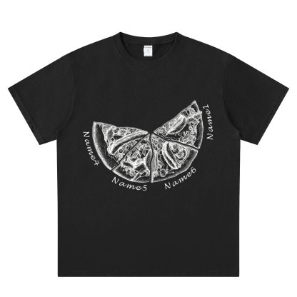 Personalized Pizza Family Name T-Shirt - Custom Kids & Family Gift