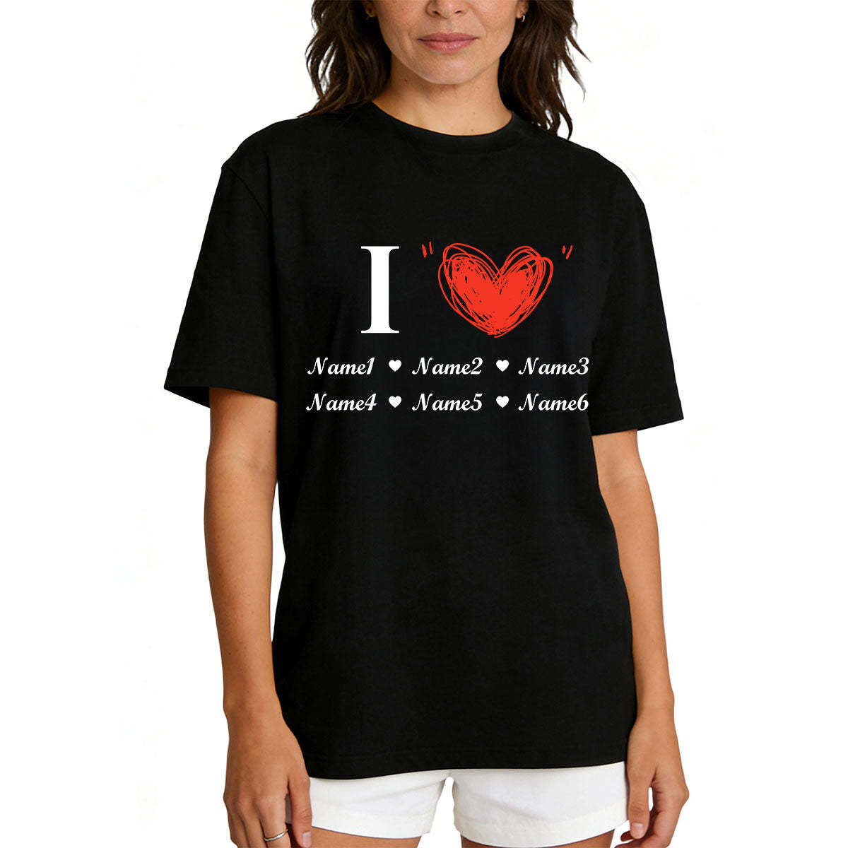 Personalized Kids Name T-Shirt for Mom Black