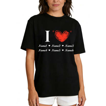 Personalized Kids Name T-Shirt for Mom Black