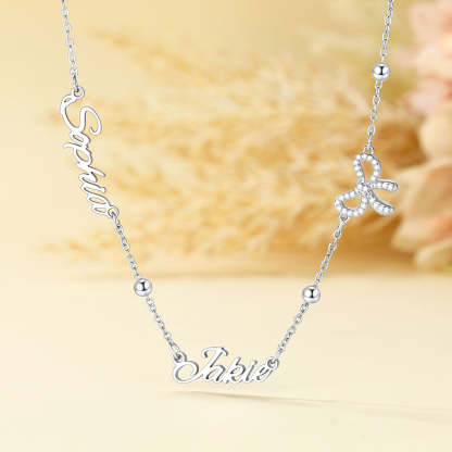 Custom Multi Nameplate Necklace for Women