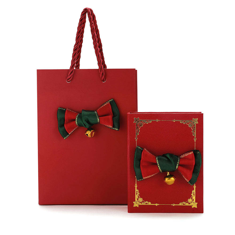 Vintage Book Shaped Gift Box and Gift Bag Red·Jewelry Box