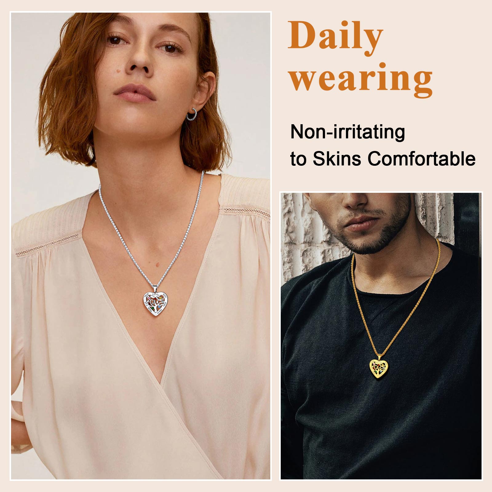 Personalized Birthstone Name Family Tree of Life Necklace for Mom