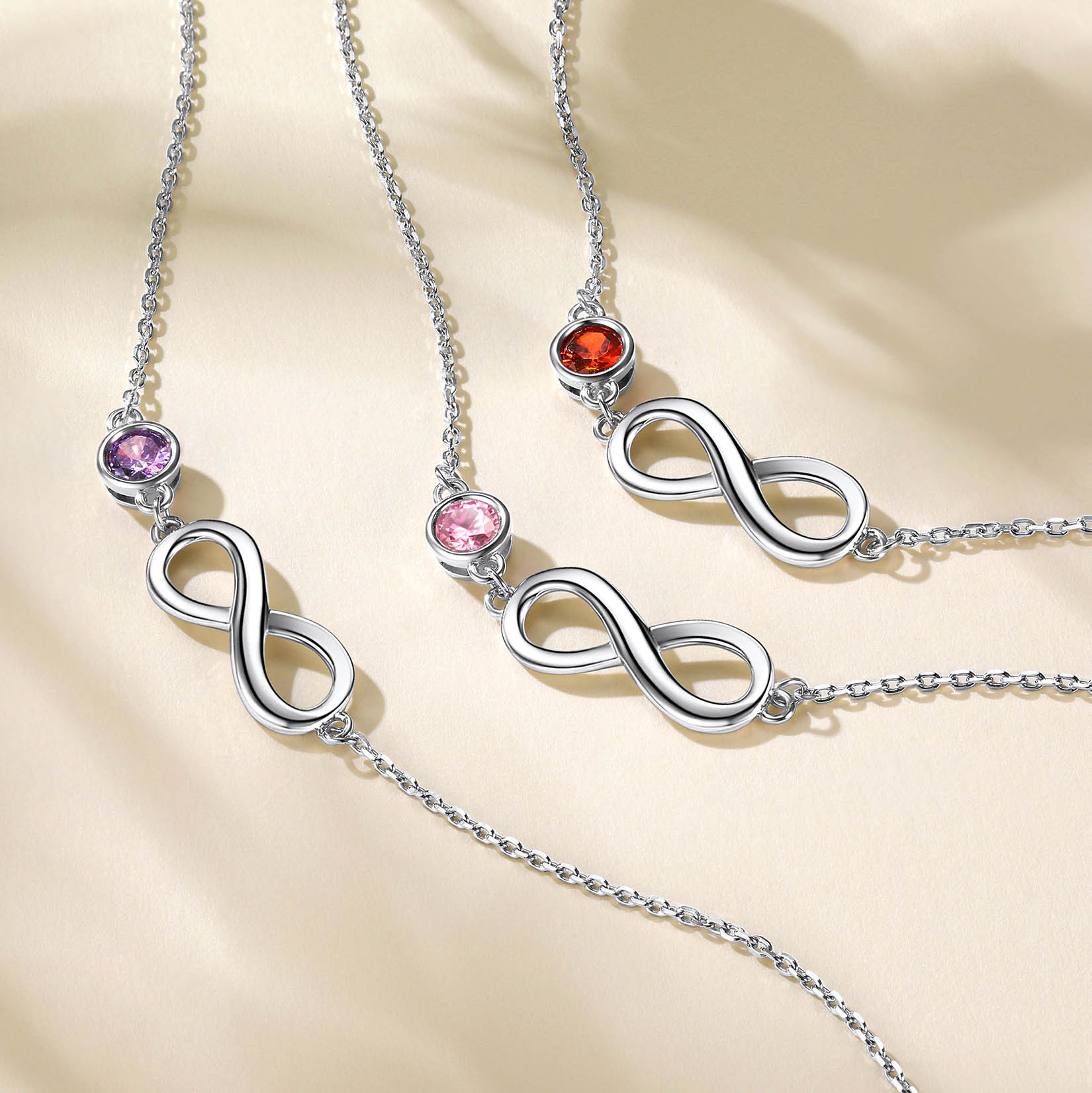 Birthstone Sterling Silver Anklet For Women