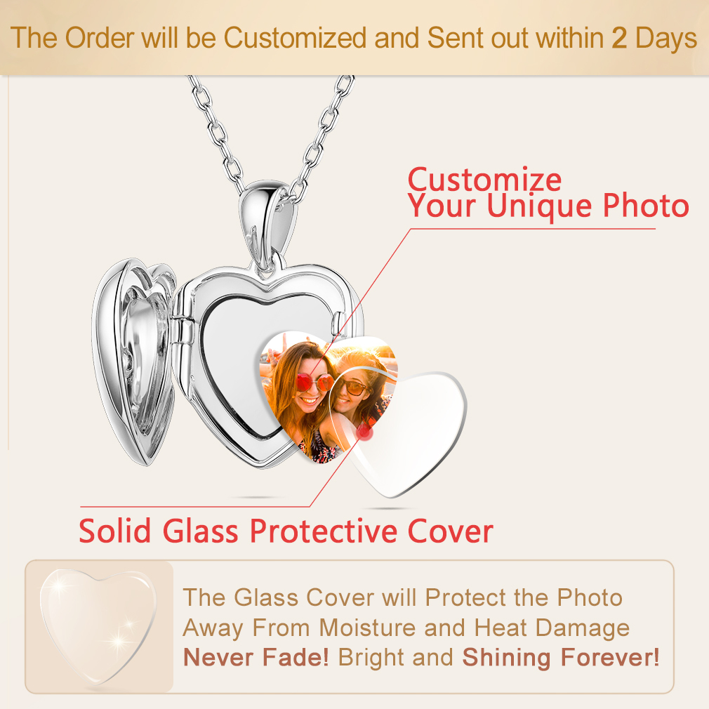 Personalized Sterling Silver Birthstone Locket Necklace 