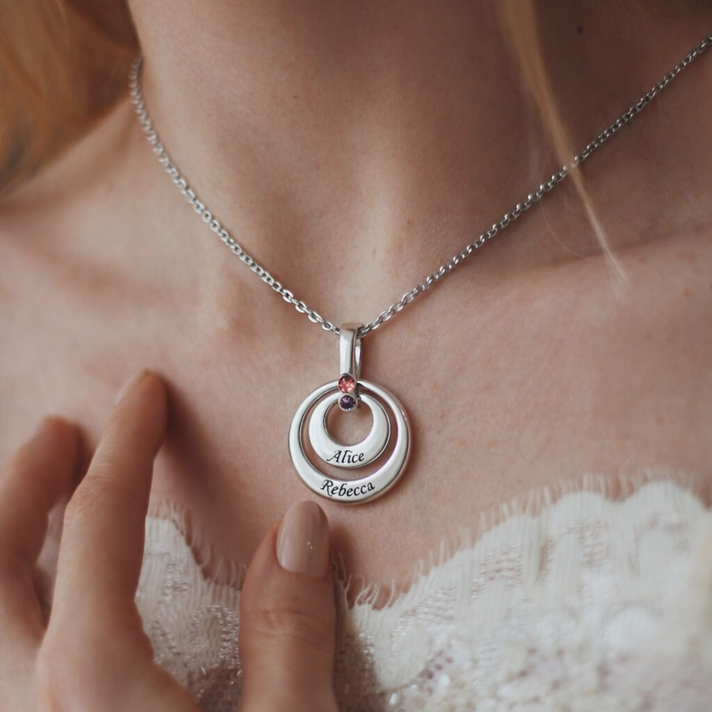 Personalized Birthstone Necklace for mom