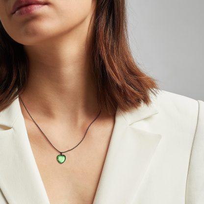 Custom Heart Birthstone Urn Necklaces for Ashes