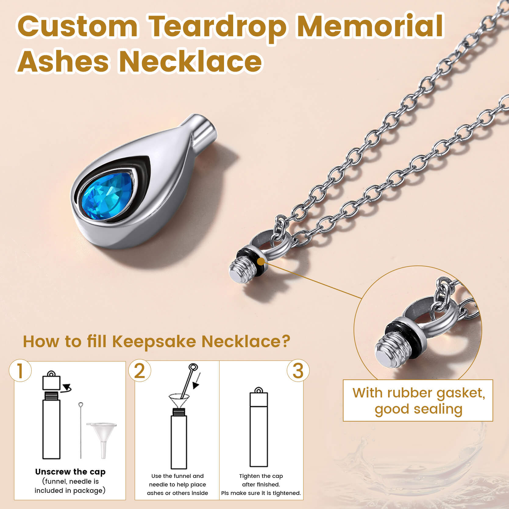 how to fill keepsake necklace