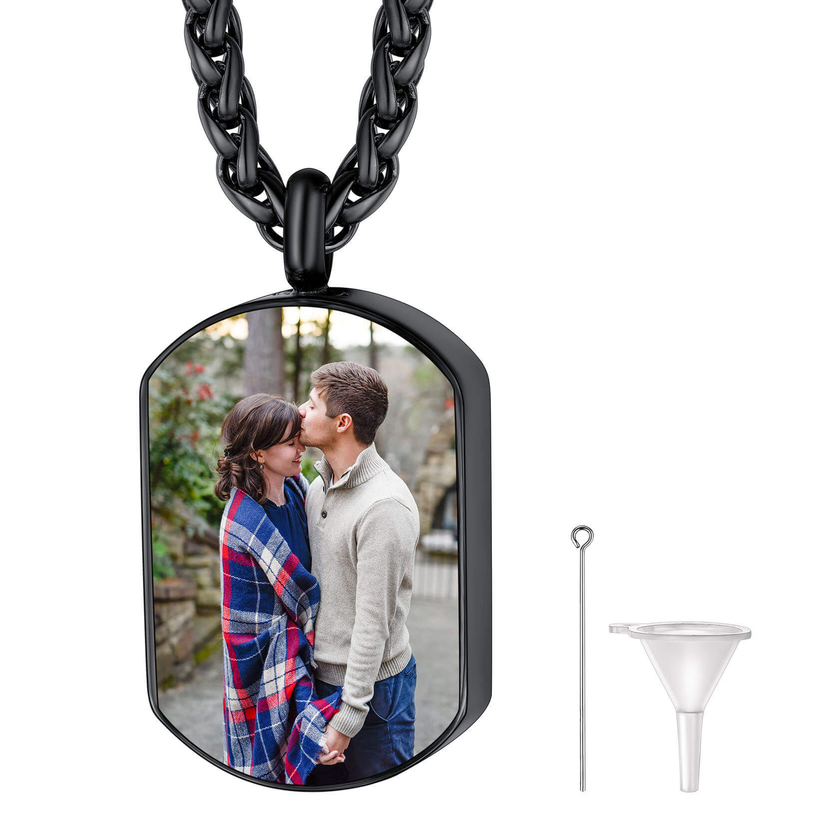 Personalized Picture  Cremation Urn Memorial Necklace for Ashes