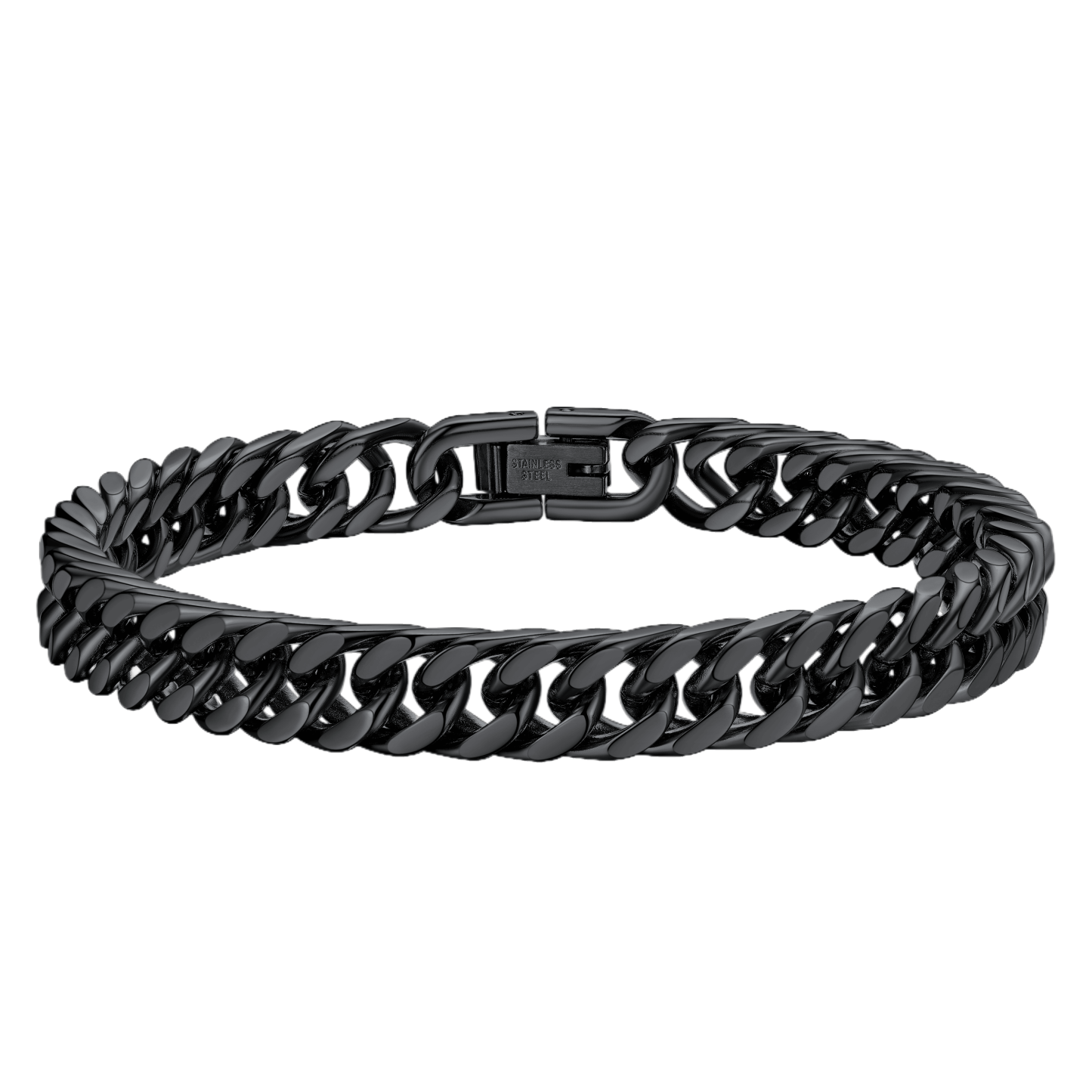black Cuban Link Curb Chain bracelet-8mm