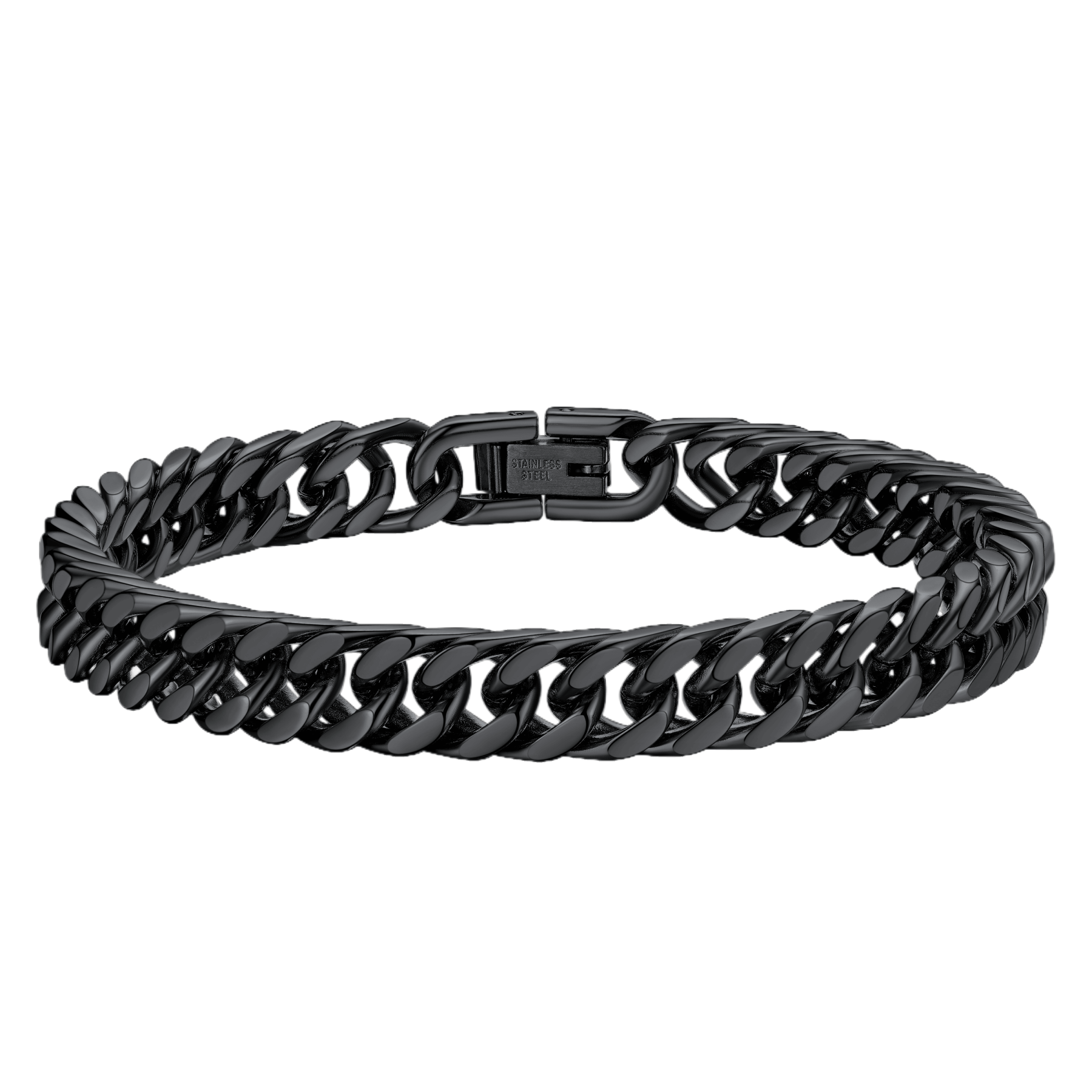 black Cuban Link Curb Chain bracelet-8mm