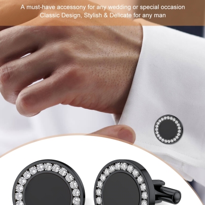 Custom Black Onyx Cufflinks for Men