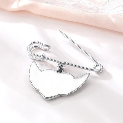 Angel Wing Wedding Bouquet Photo Brooch Pins