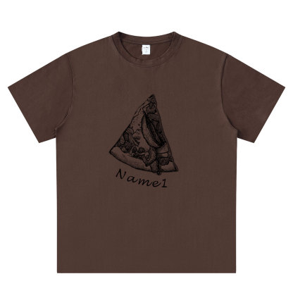 Personalized Pizza Family Name T-Shirt - Custom Kids & Family Gift