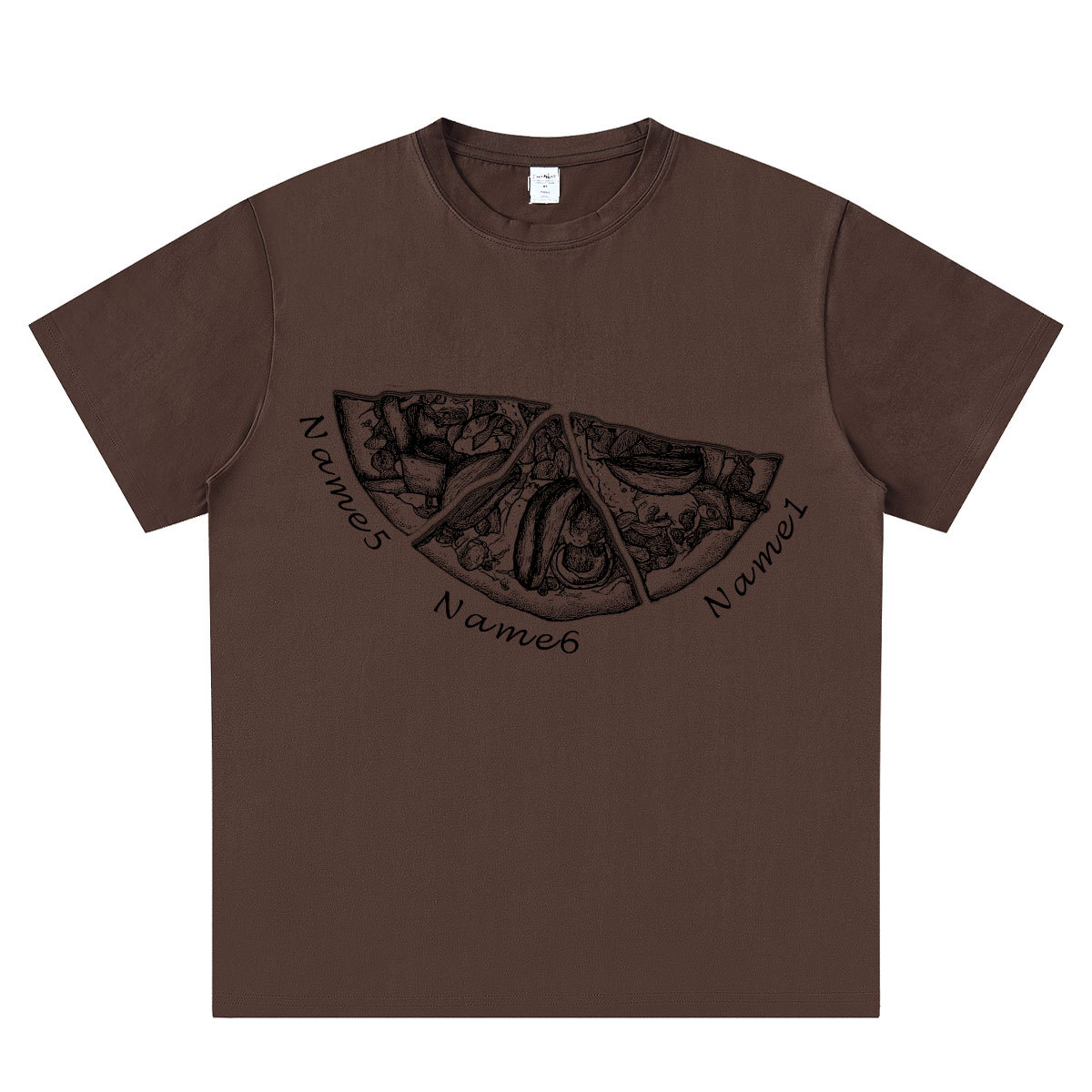 Personalized Pizza Family Name T-Shirt - Custom Kids & Family Gift