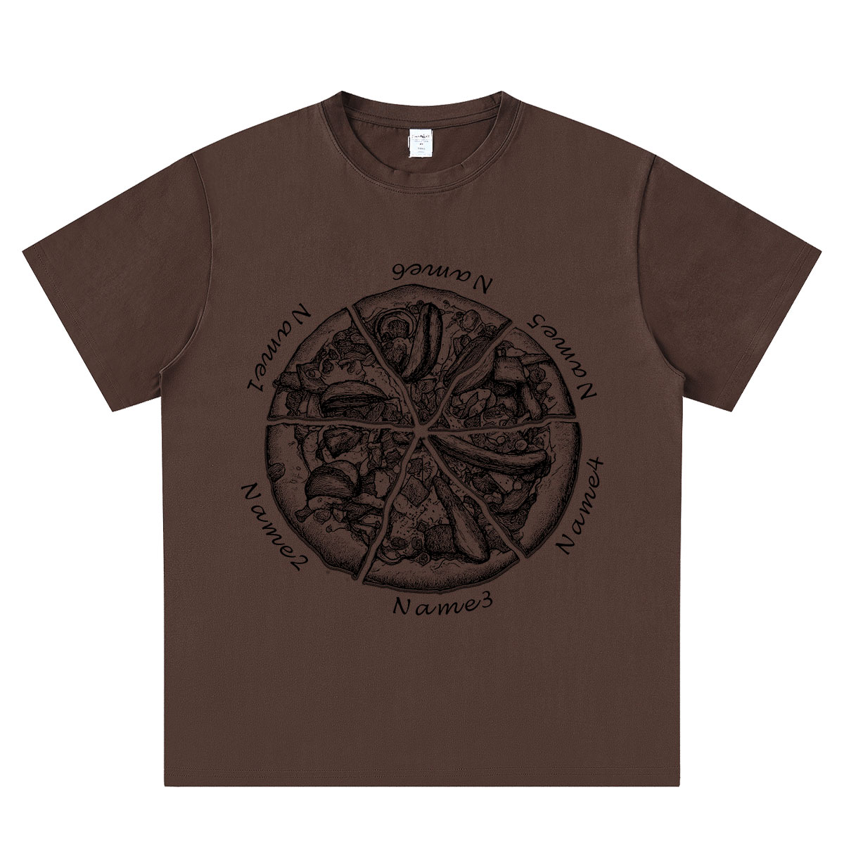 Personalized Pizza Family Name T-Shirt - Custom Kids & Family Gift